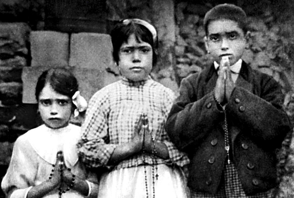 A photo of the Fatima children.